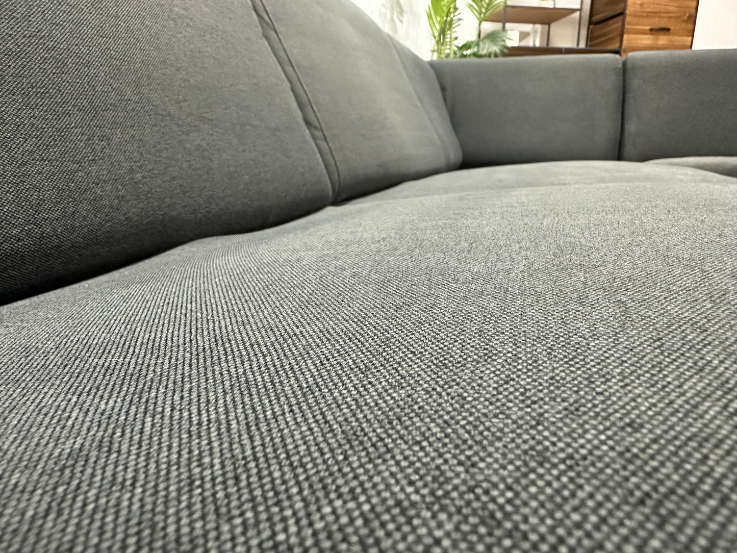 Woood Antraciet Hoekbank Inc Hocker ~ Vaste Kussens