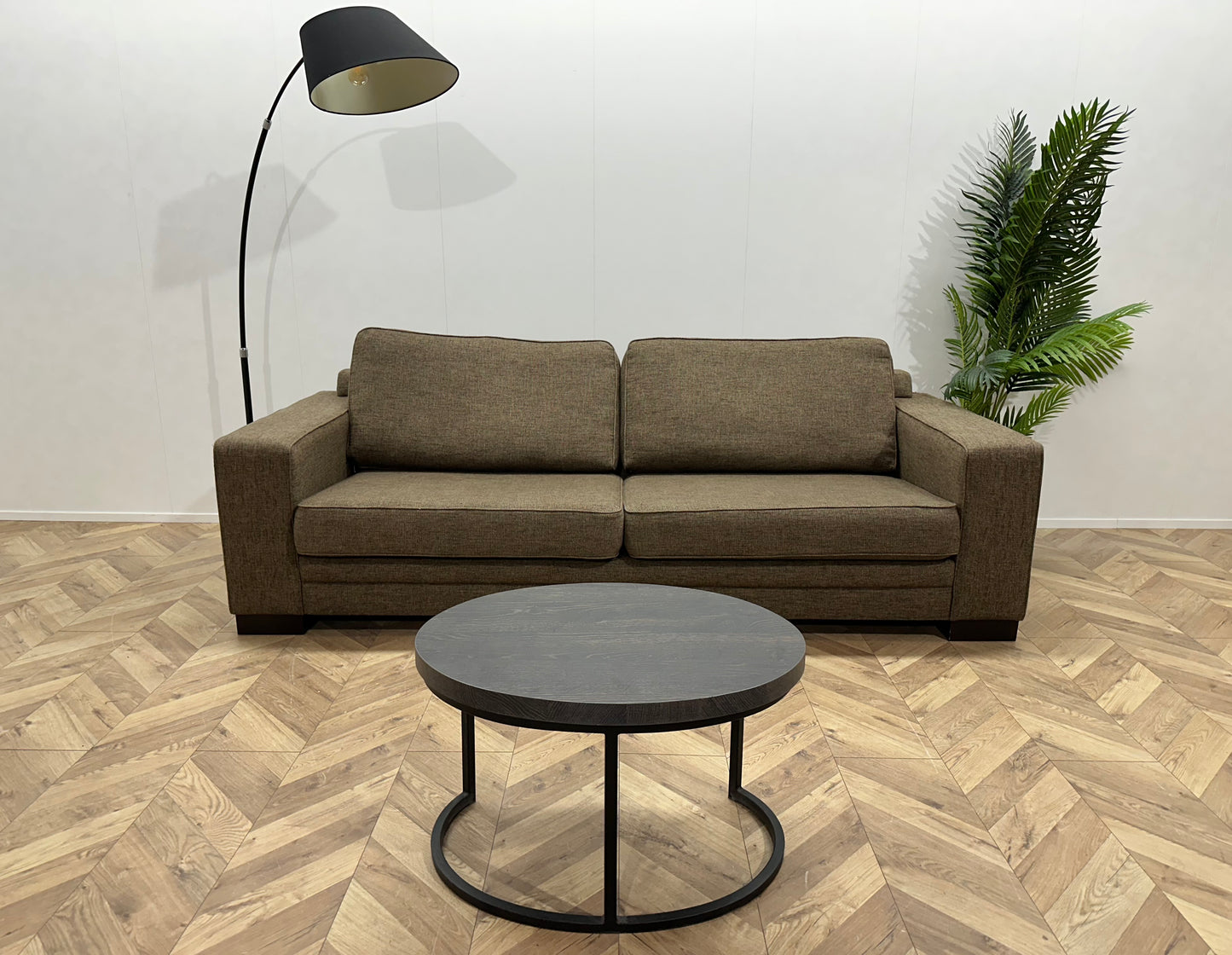 Bruine 2.5-Zits Bank ~ Losse Kussens Met Afneembare Hoezen