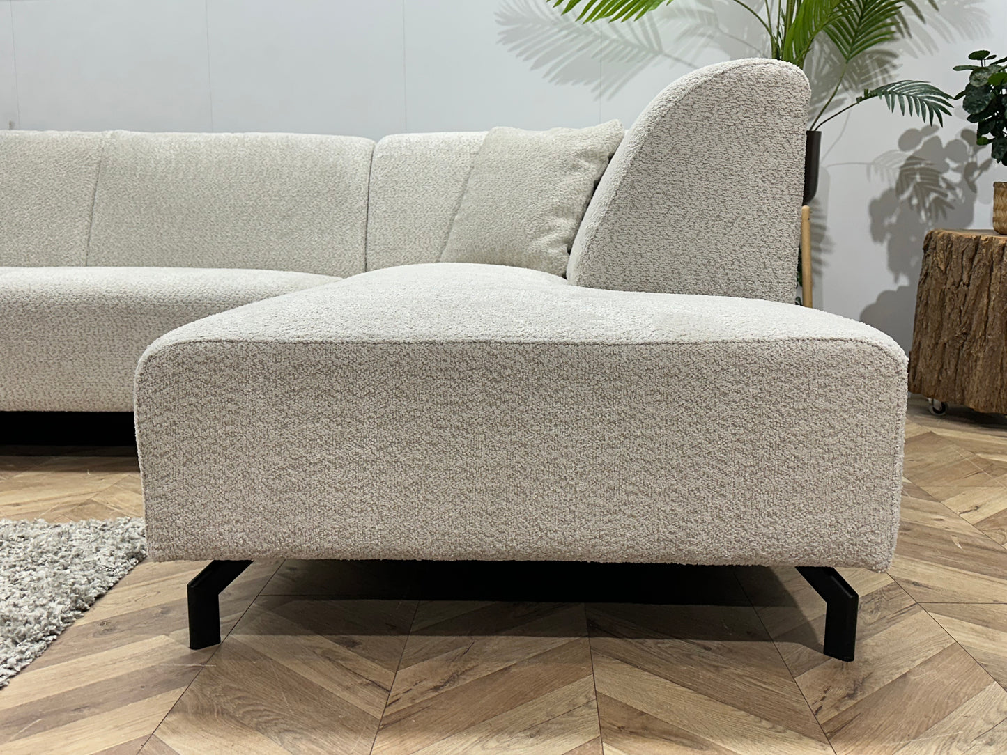 !Showroommodel! Crème Boucle Hoekbank