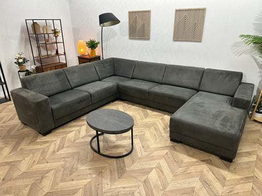 Antraciet Suède Stoffen U Bank ~ Vaste Kussens