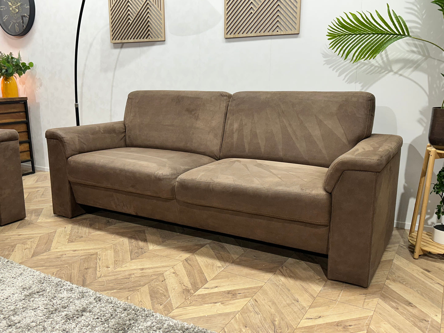 Bruine Suède Lederen Banken Set ~ Vaste Kussens