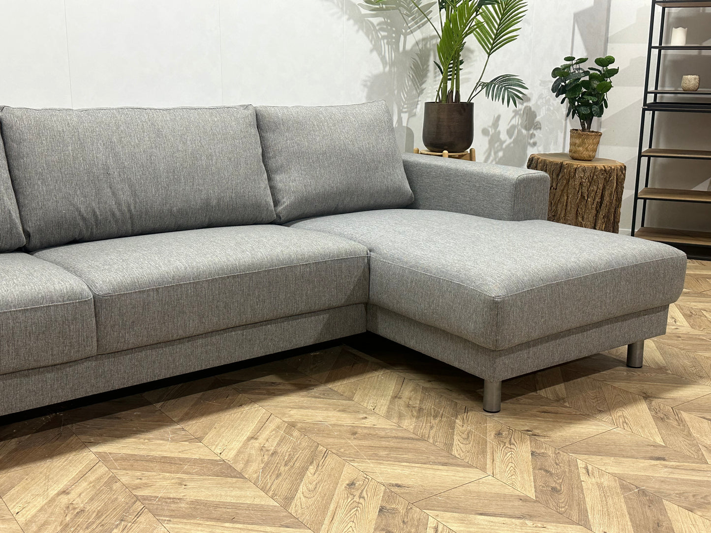 !Showroommodel! Licht Grijze Hoekbank