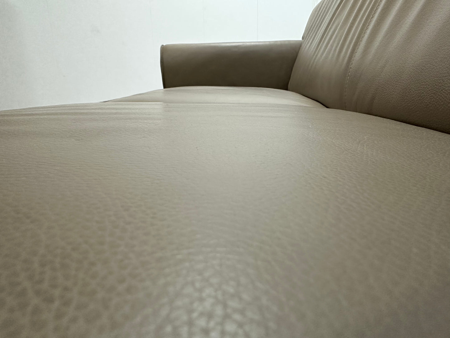 Licht Bruine Echt Lederen 2.5-Zits ~  Vaste Kussens