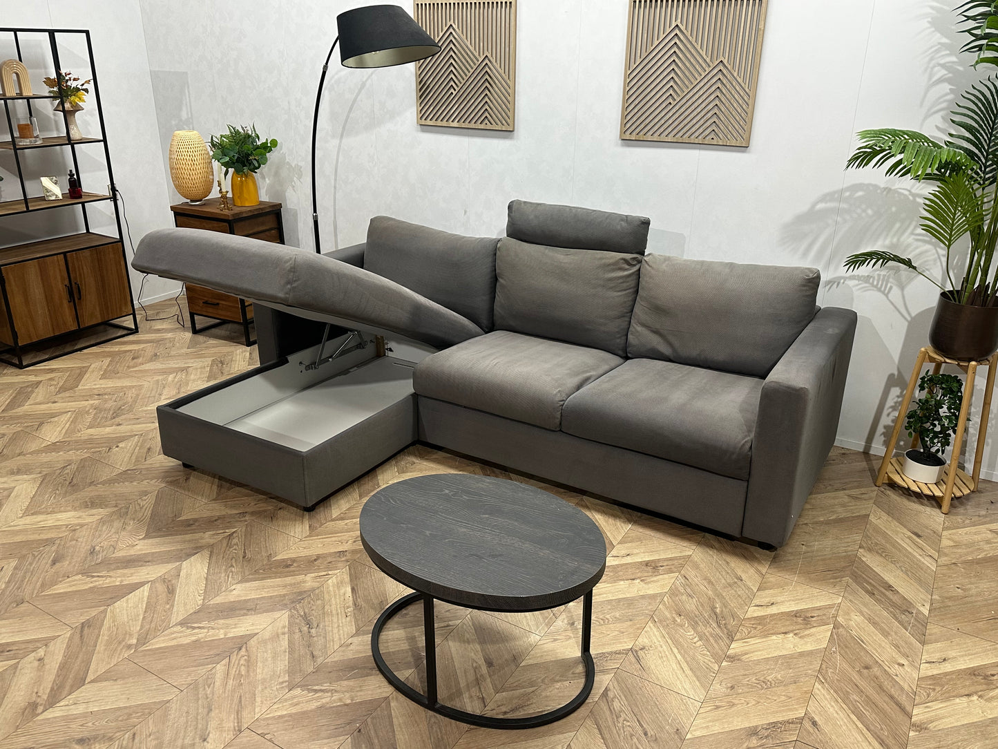 Grijze Hoekbank ~ Opbergruimte ~ Inruilvoordeel