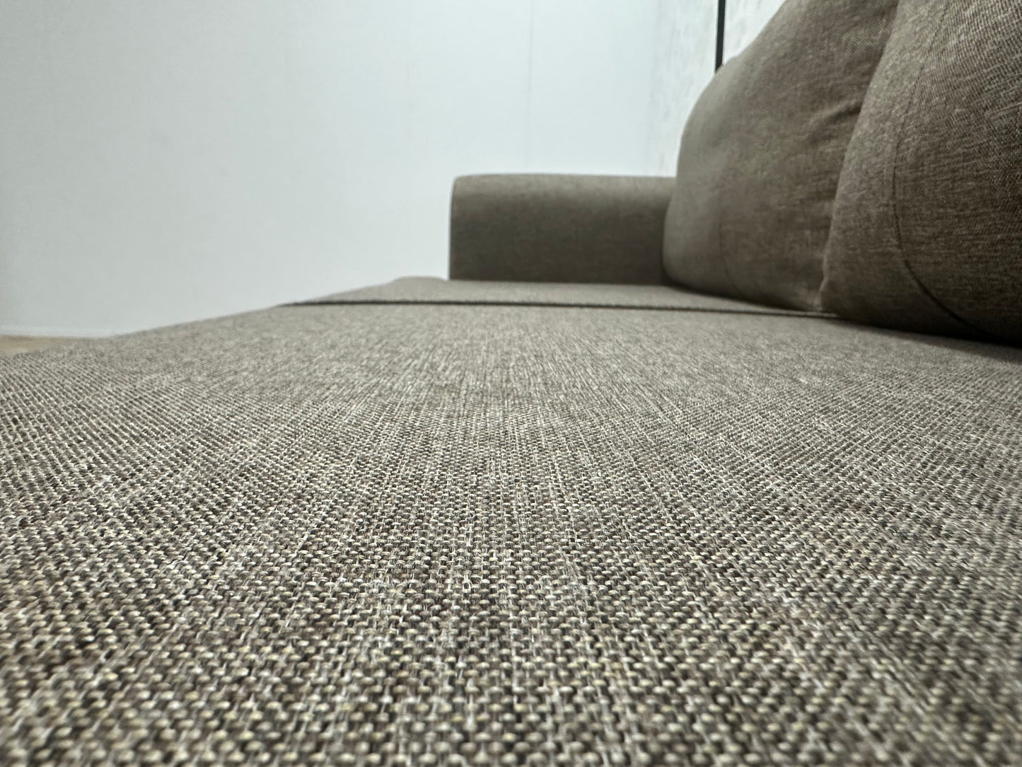 Evdebiz Beige 2.5-Zits Bank Inc Hocker ~ Losse Rugkussens Met Afneembare Hoezen