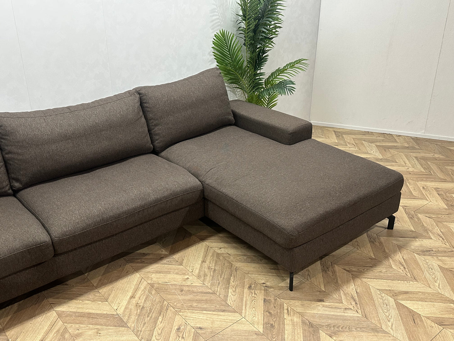 Montèl Bruine Hoekbank ~ Losse Kussens Met Afneembare Hoezen