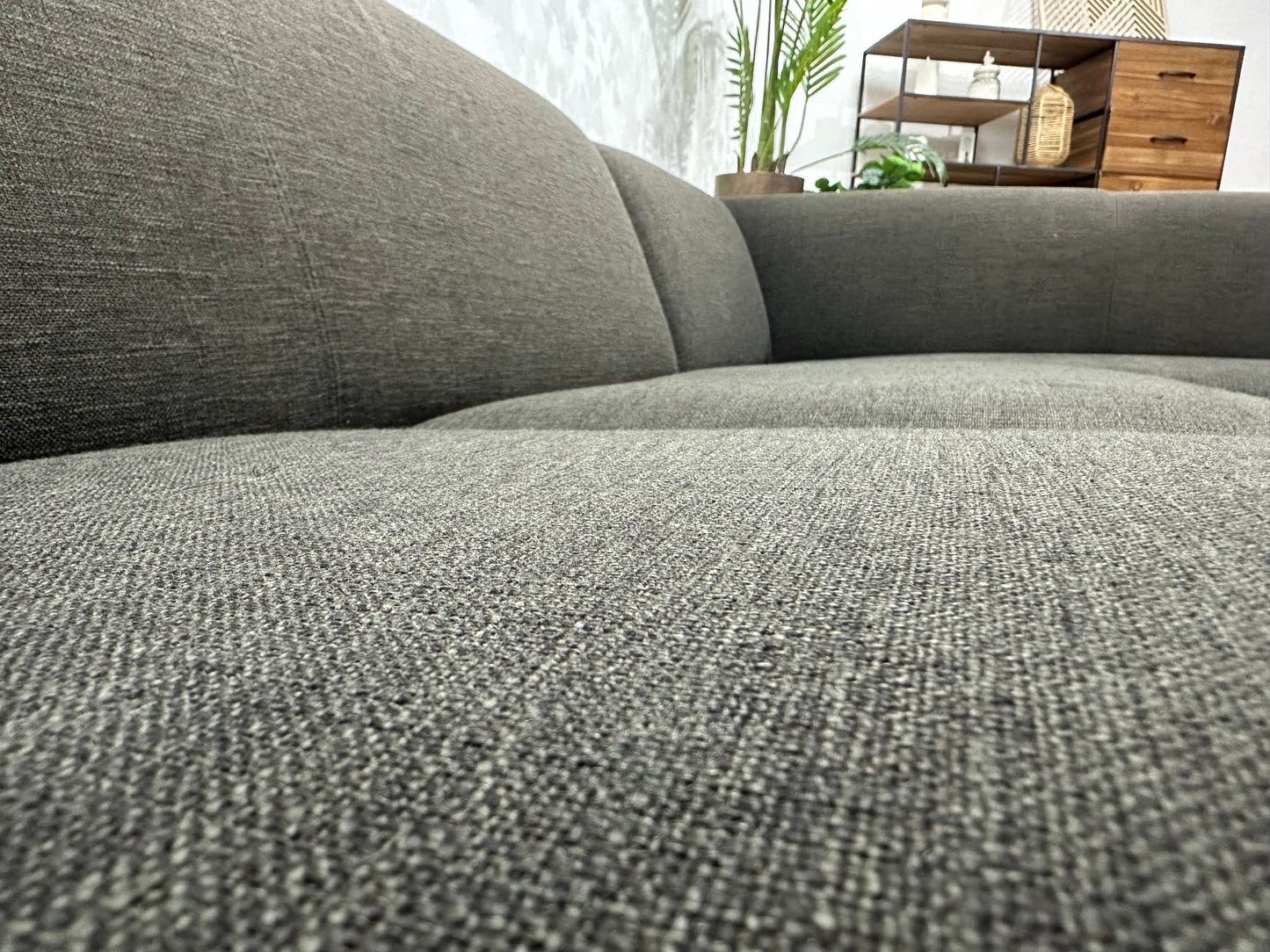 Montèl Antraciet Hoekbank ~ Vaste Kussens