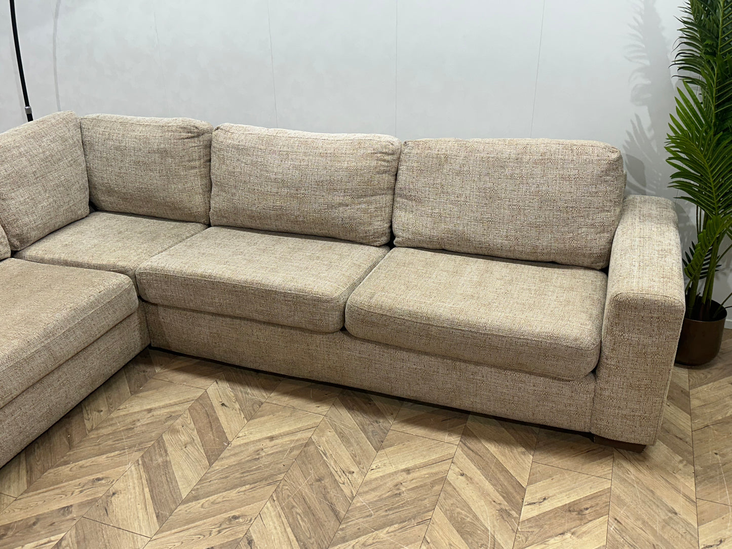 Licht Beige Hoekbank ~ Losse Kussens Met Afneembare Hoezen