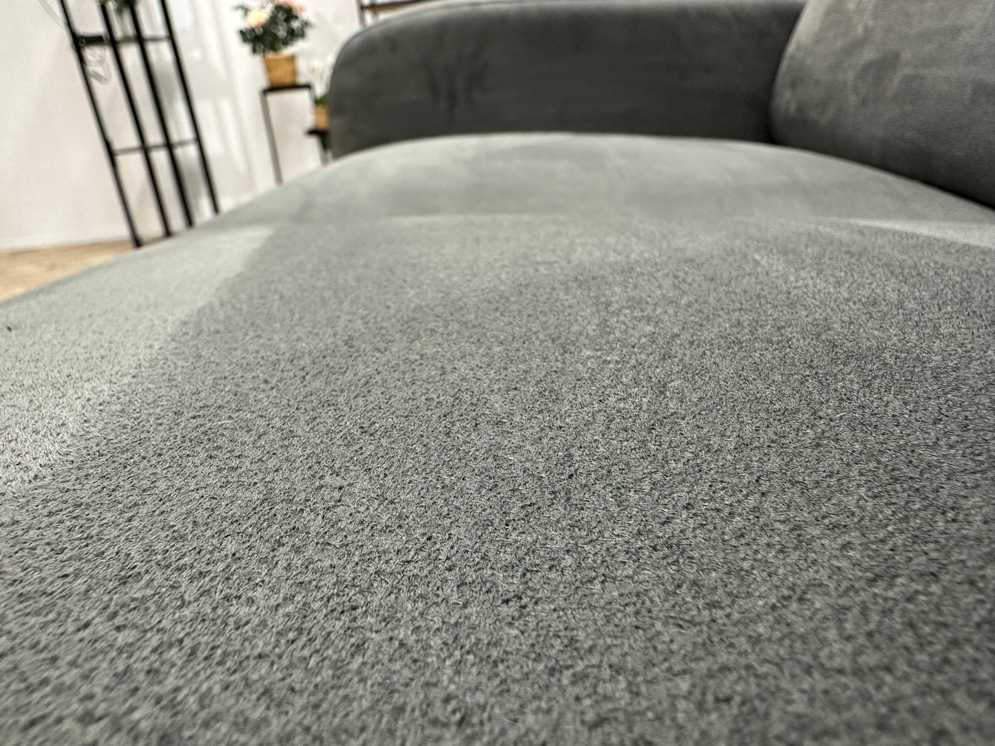 Grijze Suède Stoffen 2.5-Zits Bank ~ Verstelbare Zittingen