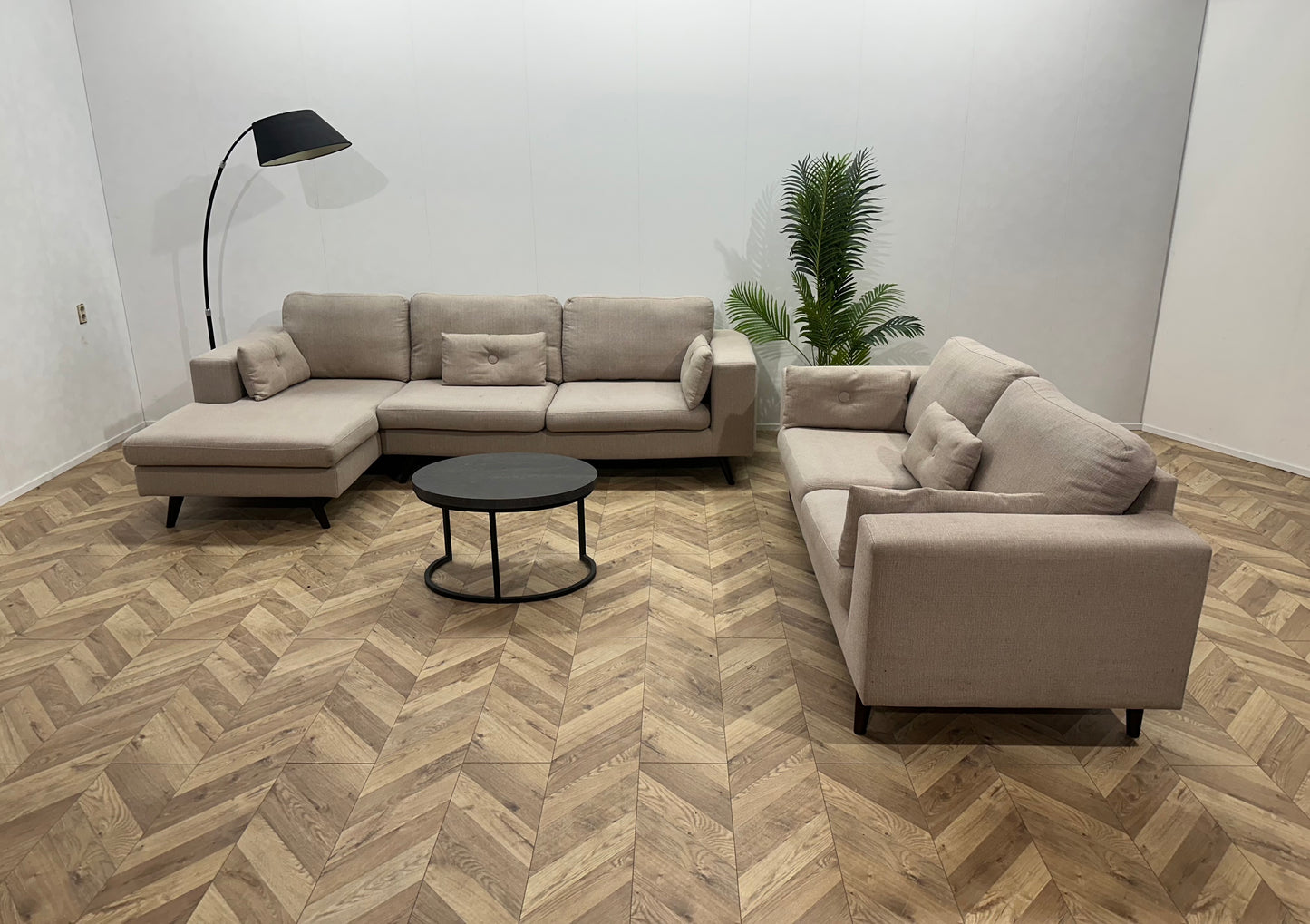 Umix Licht Grijze Banken Set ~ Losse Kussens Met Afneembare Hoezen