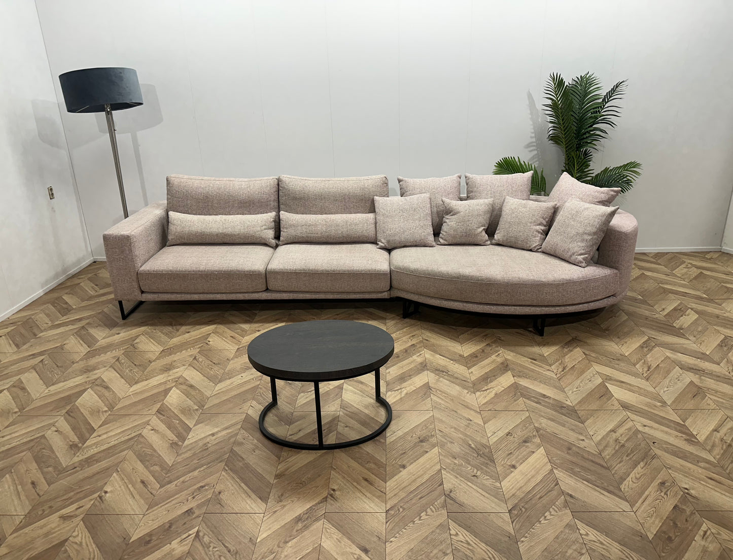 Crème Design Hoekbank ~ Losse Kussens Met Afneembare Hoezen