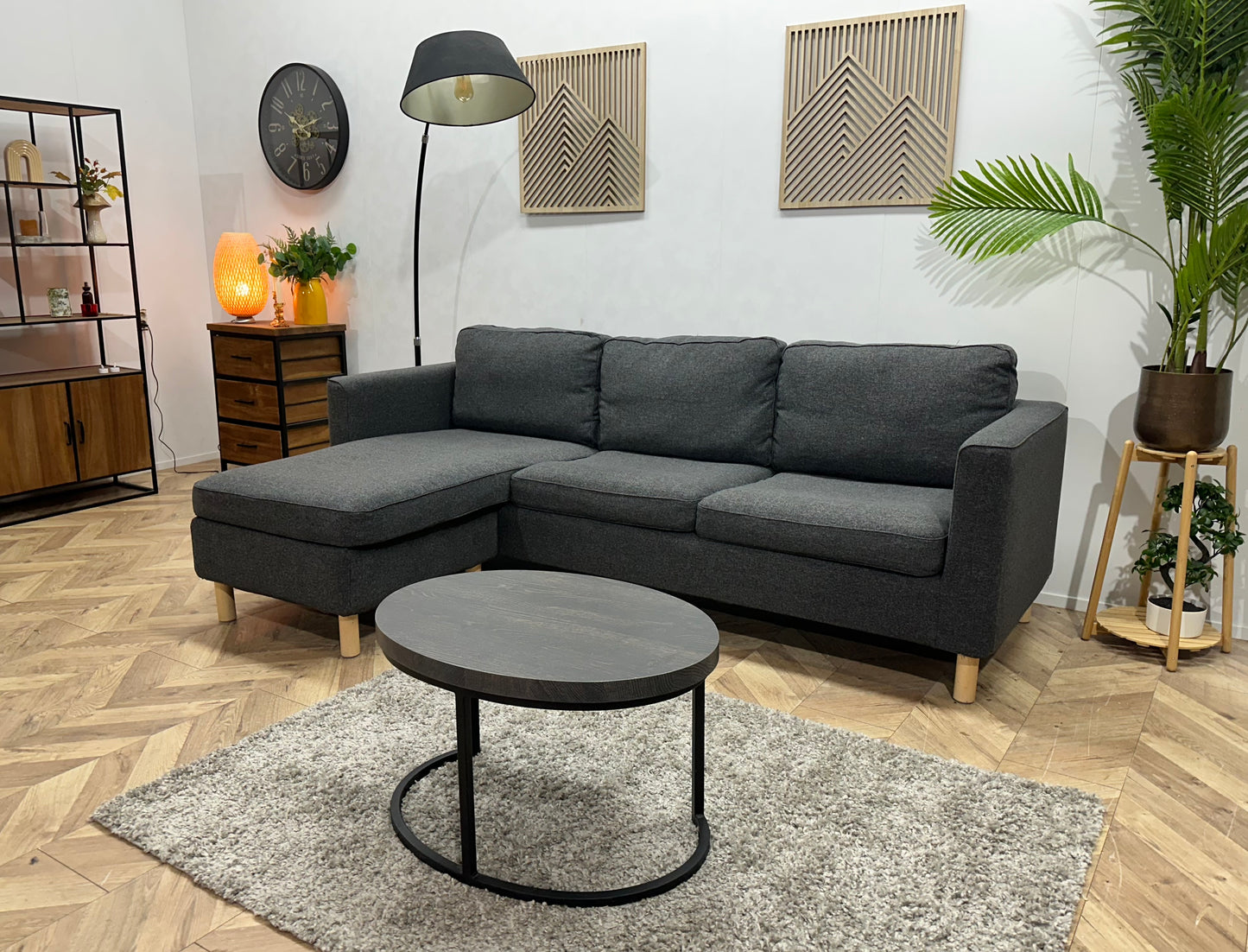 Antraciet Hoekbank ~ Meerdere Opstellingen