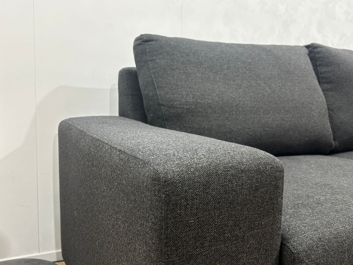 Antraciet Hoekbank ~ Losse Rugkussens Met Afneembare Hoezen