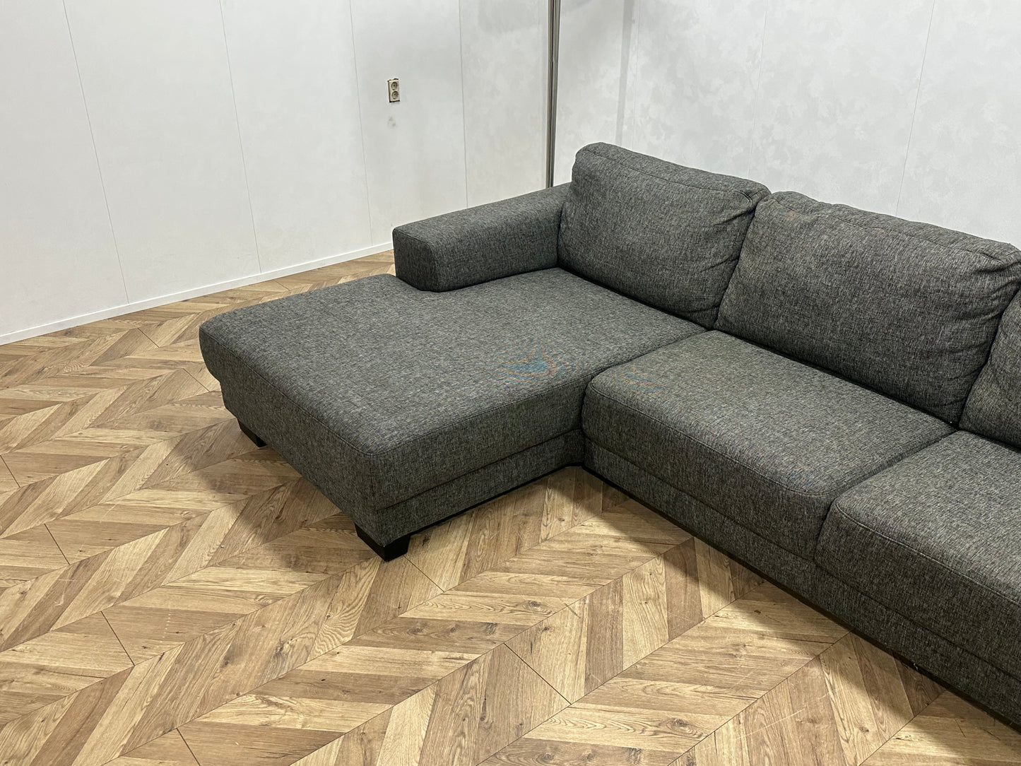 In.House Antraciet Hoekbank ~ Losse Rugkussens Met Afneembare Hoezen
