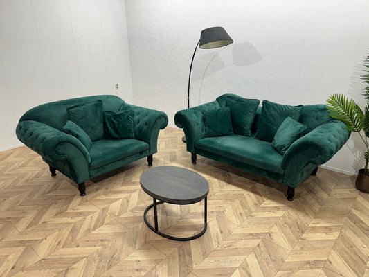 Groene Velvet Banken Set ~ Nieuwstaat