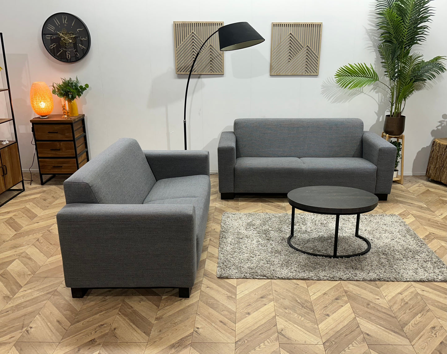 Grijze Banken Set ~ Vaste Kussens