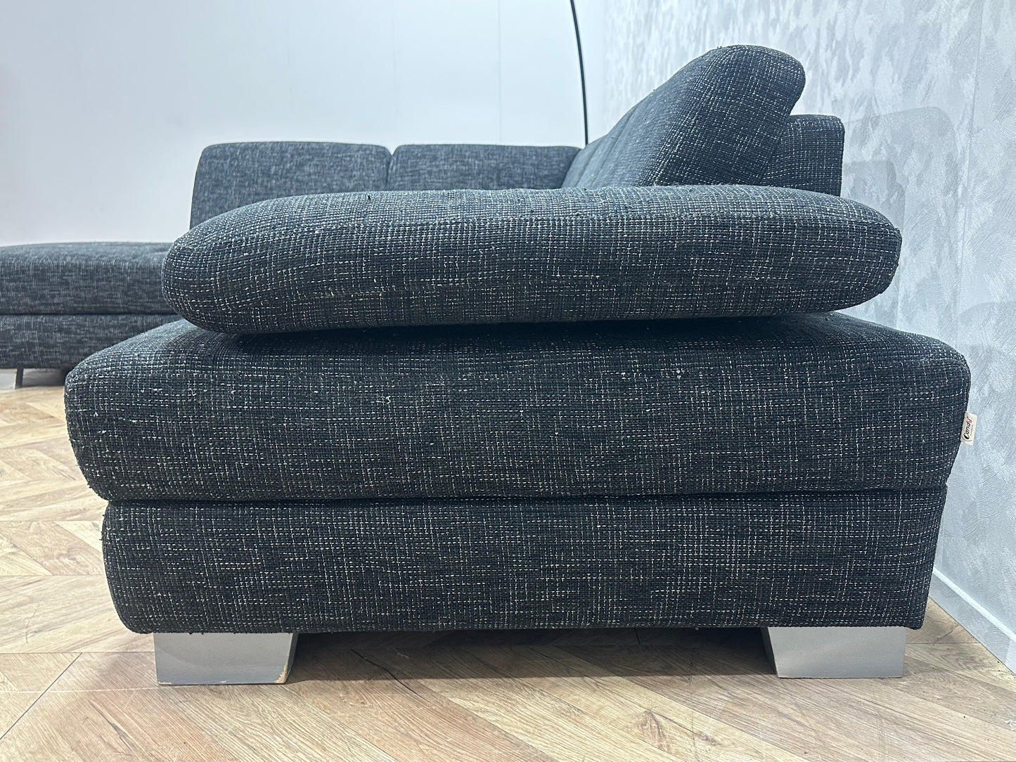 Antraciet Hoekbank ~ Verstelbare Armsteun