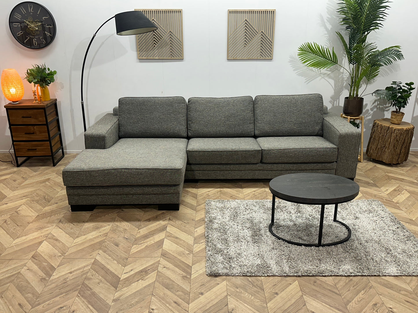 Grijze Hoekbank ~ Losse Kussens Met Afneembare Hoezen