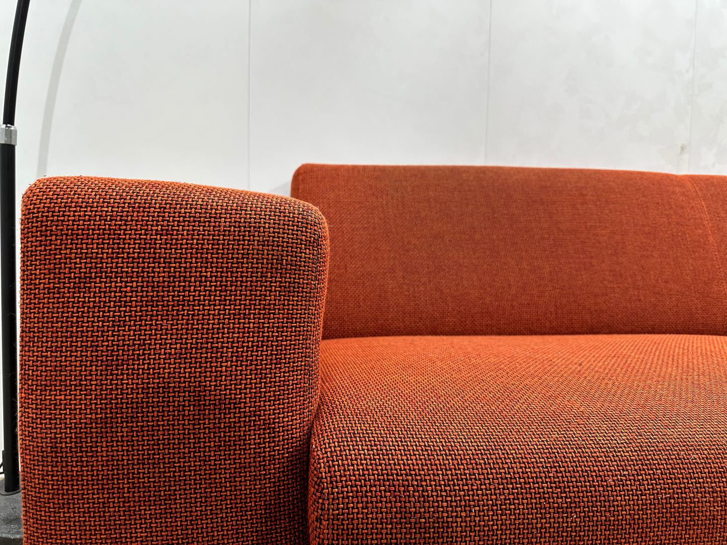 Bruin\Rode Montèl Hoekbank Inc Hocker ~ Vaste Kussens