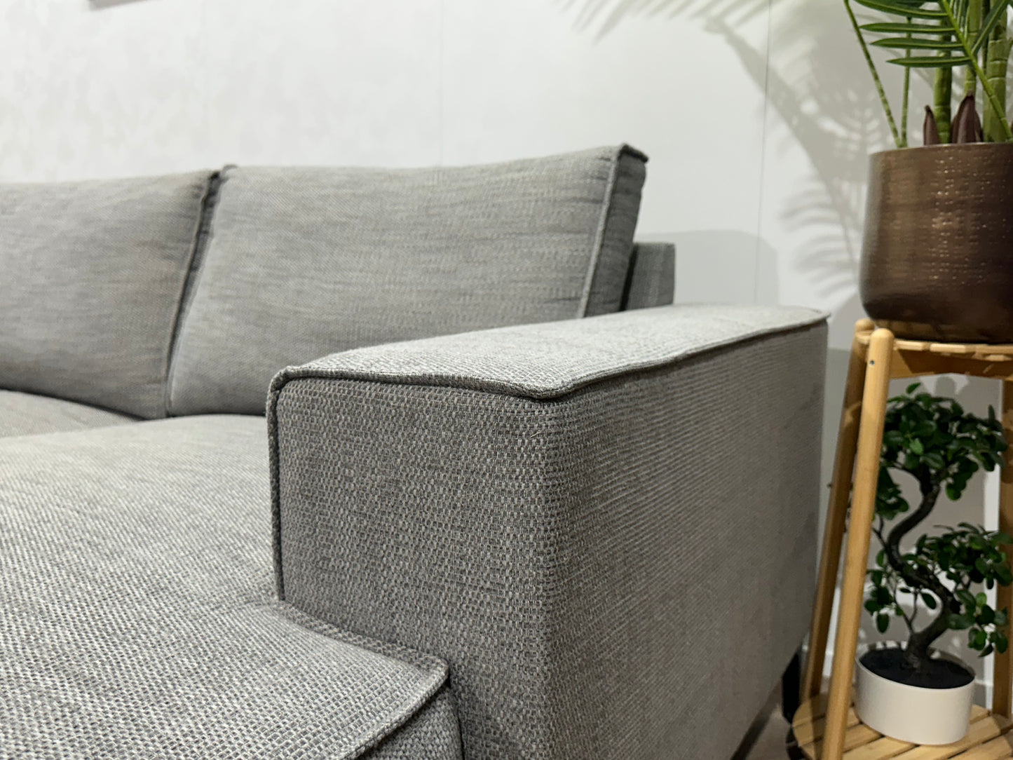 Licht Grijze U Bank ~ Losse Rugkussens Met Afneembare Hoezen