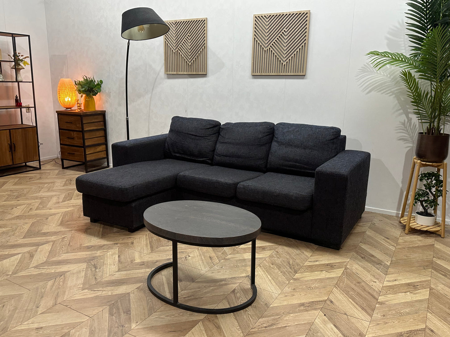 Antraciet Hoekbank ~ Losse Kussens Met Afneembare Hoezen