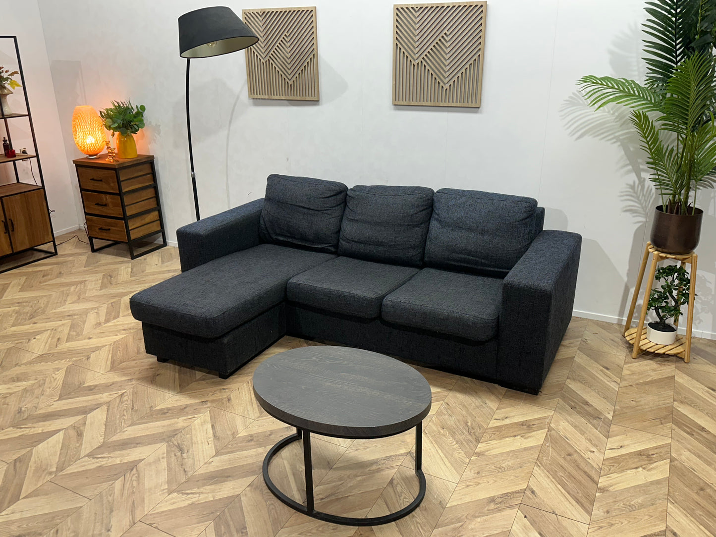 Antraciet Hoekbank ~ Losse Kussens Met Afneembare Hoezen