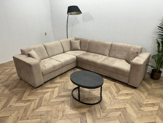!Showroommodel! Beige Hoekbank