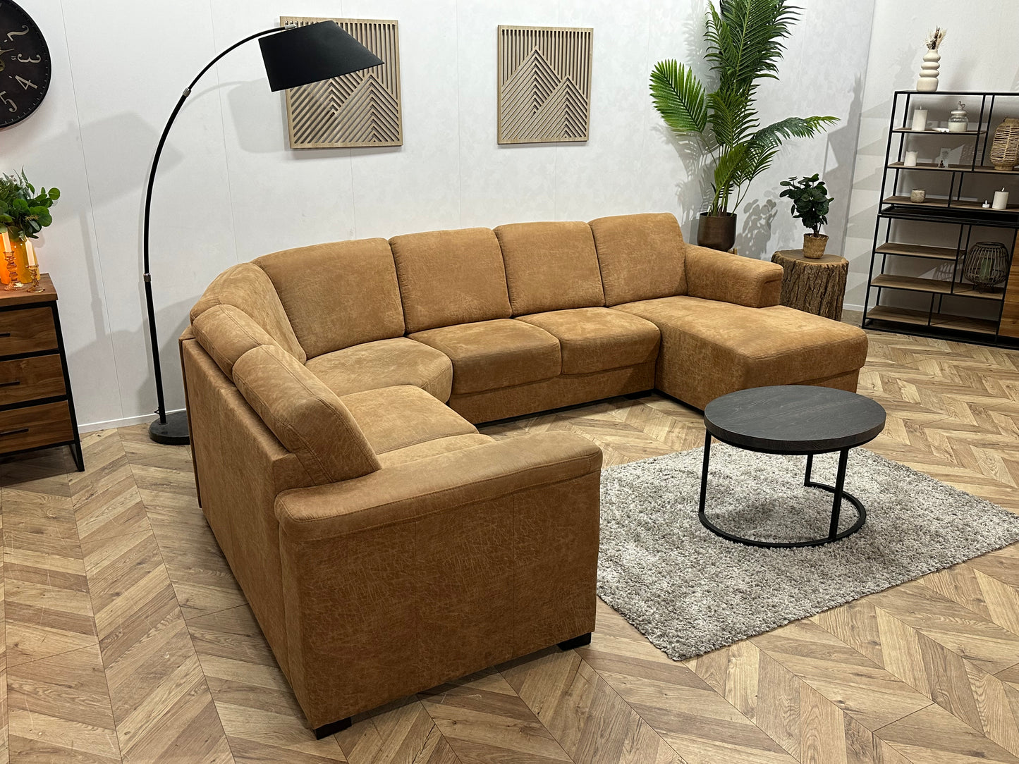 Cognac Bruine Suède Stoffen U Bank ~ Vaste Kussens