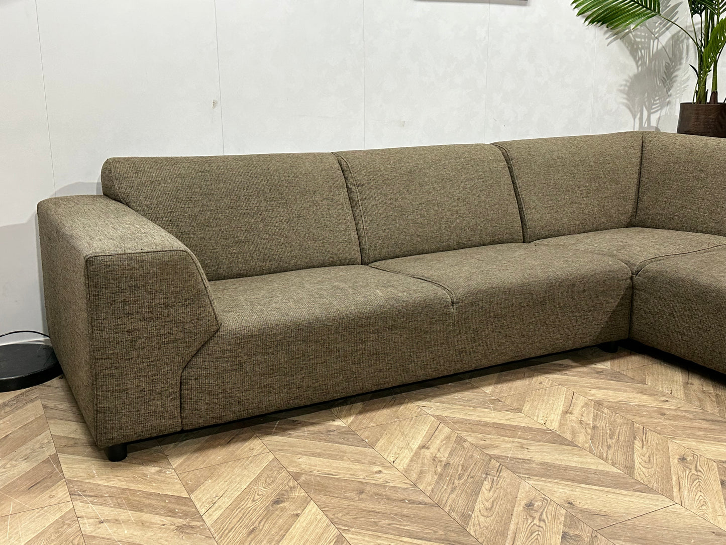 Bruine Hoekbank ~ Vaste Kussens