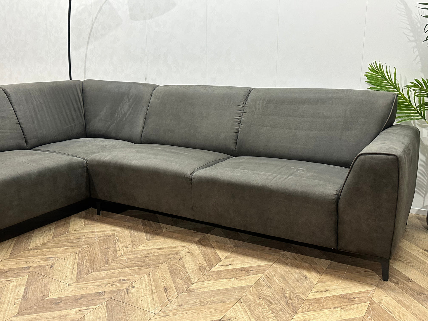 Antraciet Suède Stoffen Hoekbank