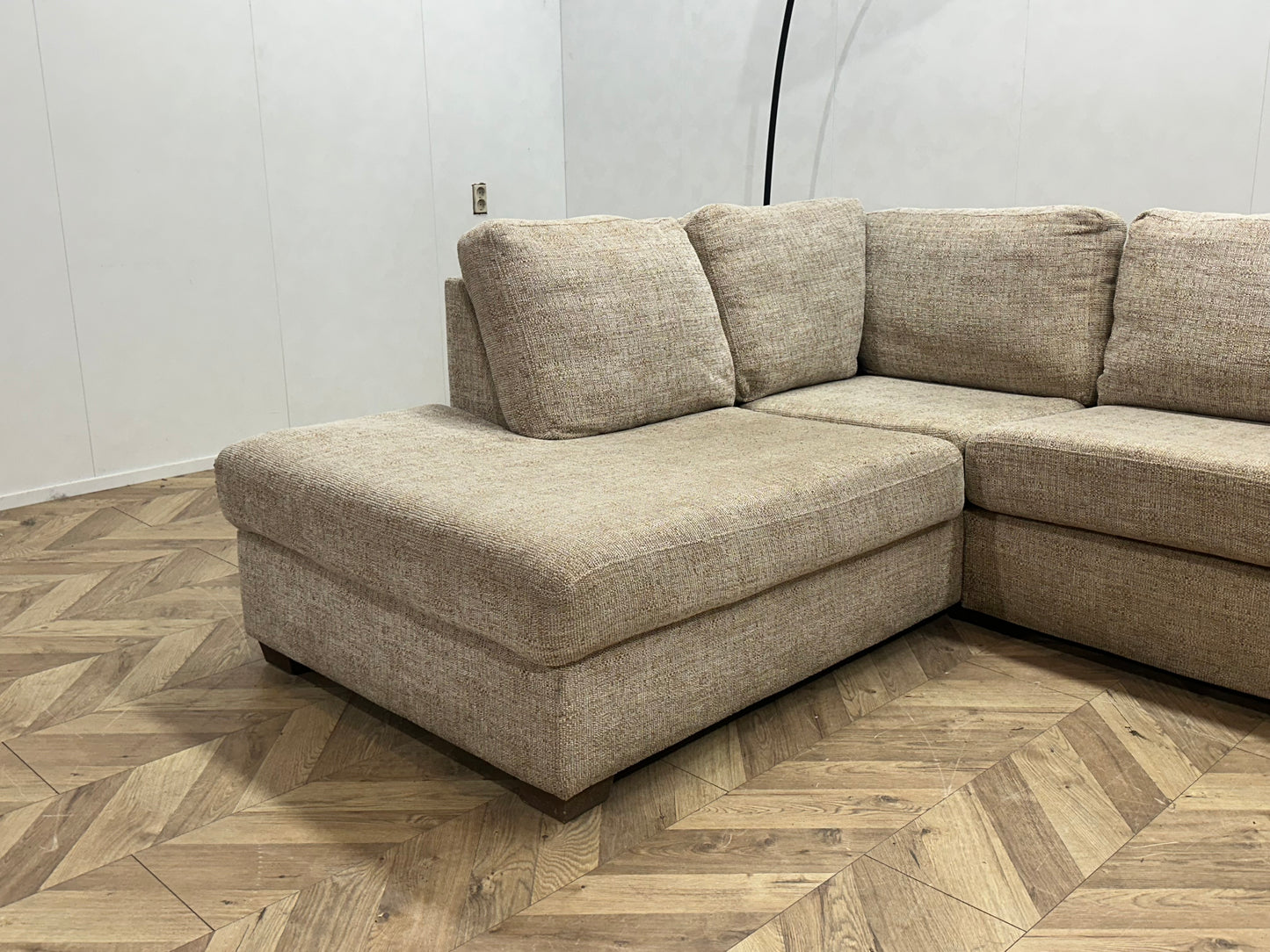 Licht Beige Hoekbank ~ Losse Kussens Met Afneembare Hoezen