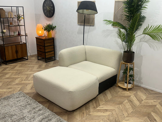 !Showroommodel! Crème Bouclé Design Bank