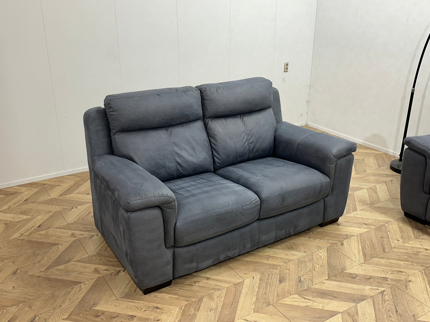 Blauwe Suède Stoffen Banken Set ~ Relaxfunctie