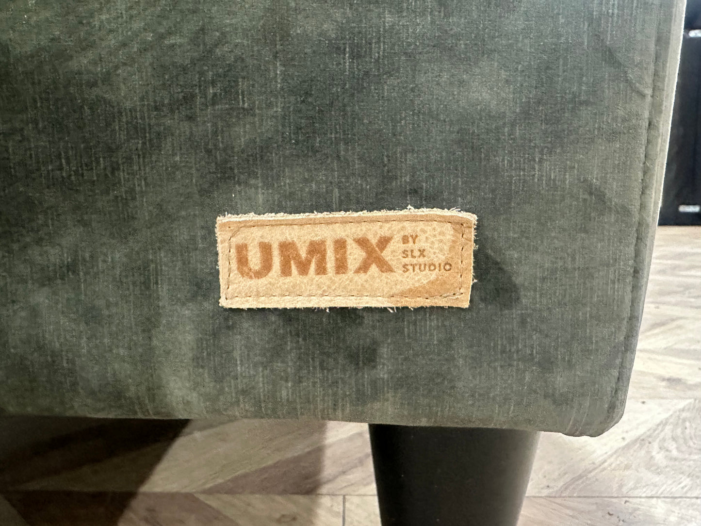 Umix Groene Velvet 2.5-Zits Bank ~ Losse Rugkussen Met Afneembare Hoes