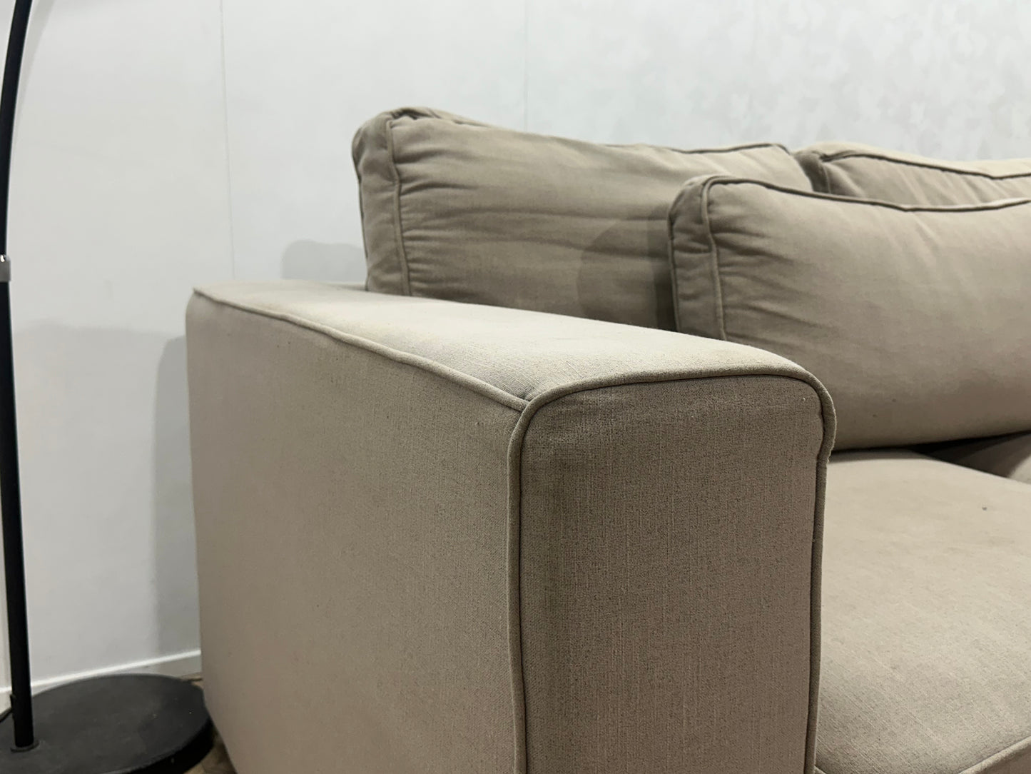 Beige Hoekbank ~ Losse Kussens Met Afneembare Hoezen