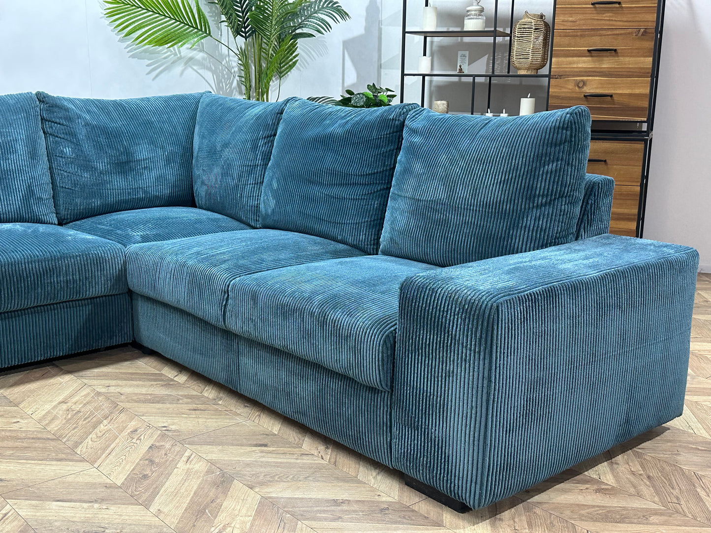 Blauwe Ribstof U Bank ~ Slaapfunctie