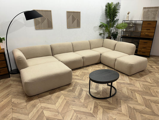 !Showroommodel! Beige Bouclé U Bank