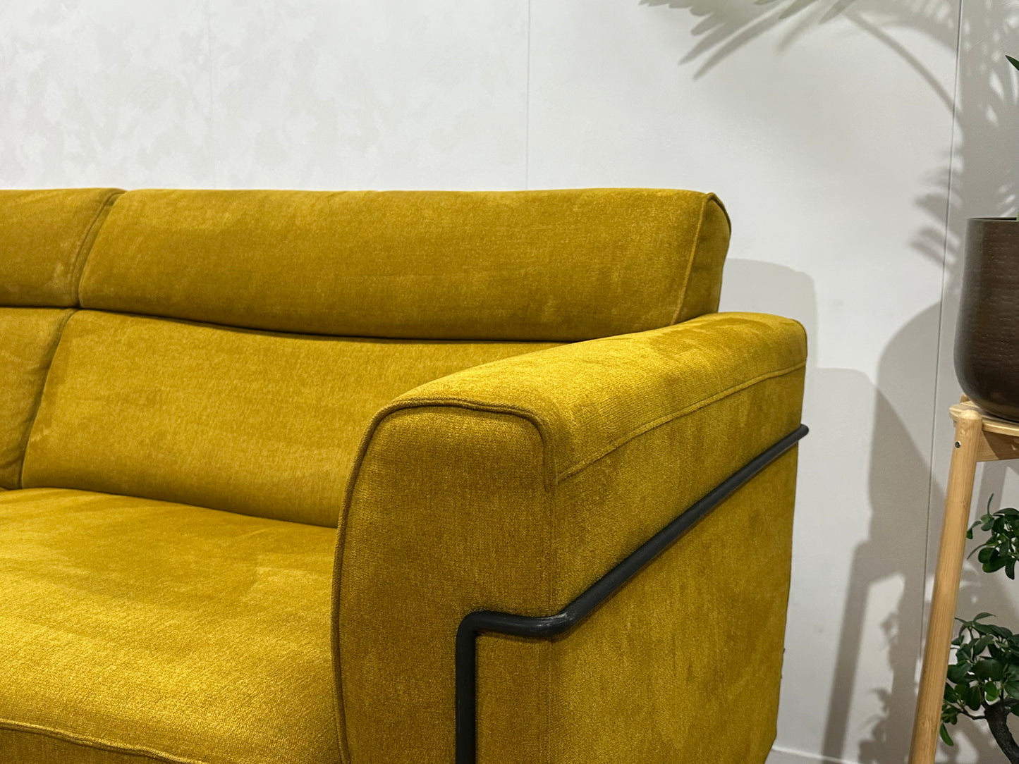 Xooon Gele Suède Stoffen 2.5-Zits Bank ~ Vaste Kussens