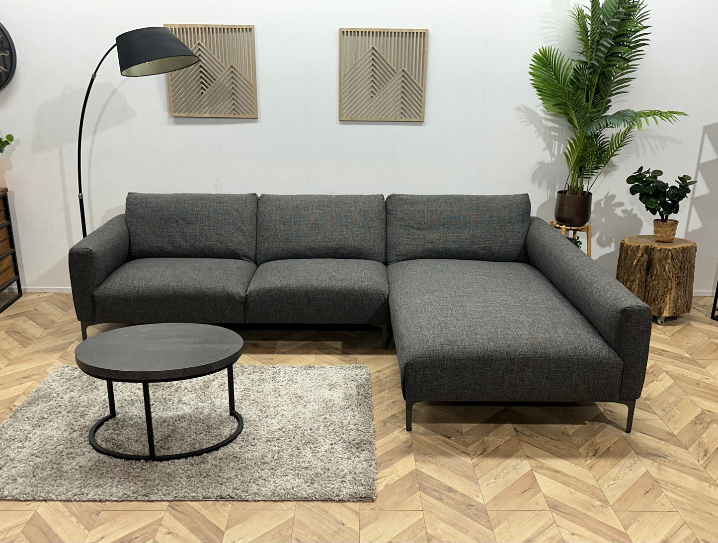 Bert Plantagie Antraciet Design Hoekbank ~ Vaste Kussens