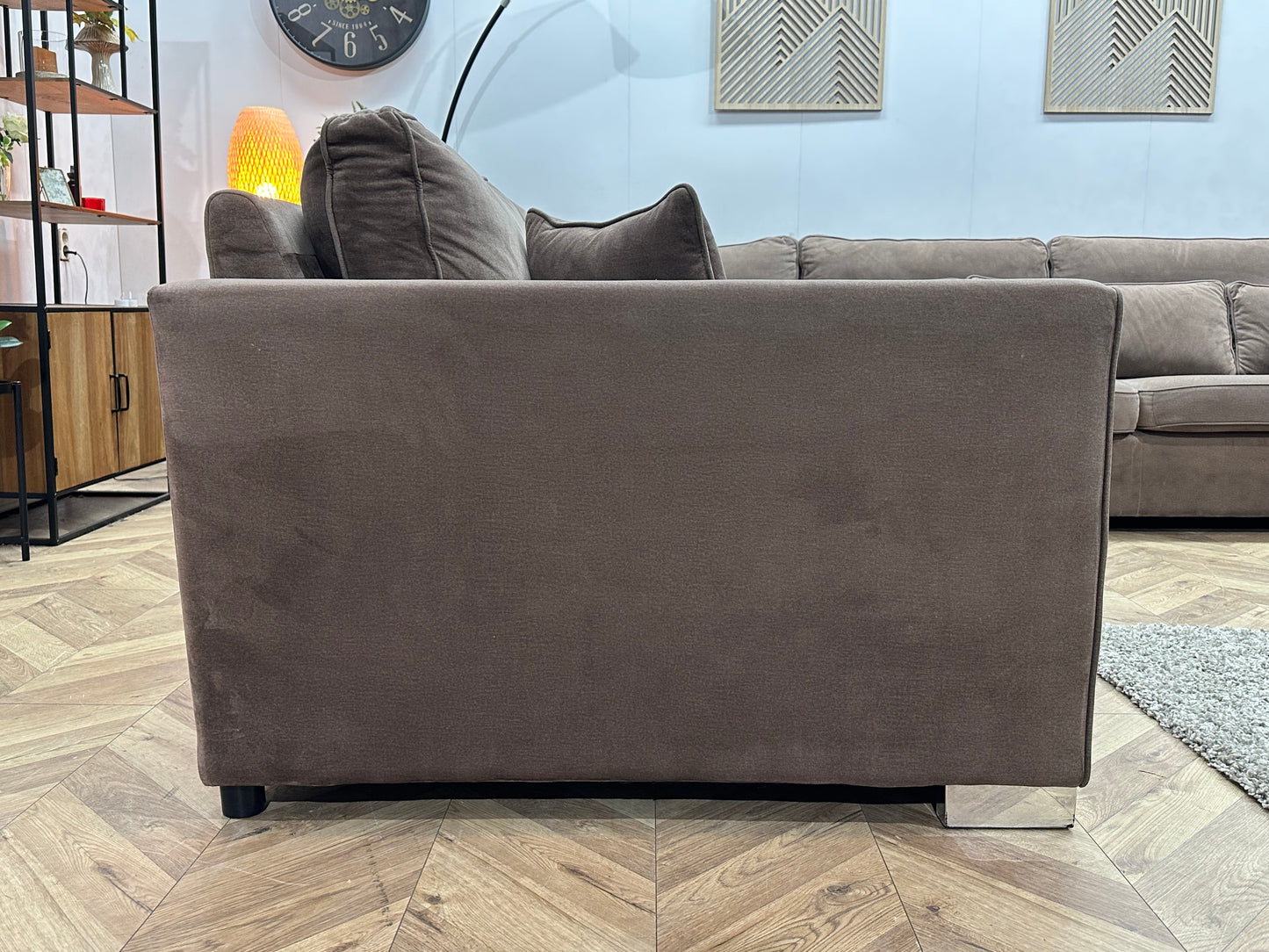 Bruine Velvet U Bank ~ Losse Kussens Met Afneembare Hoezen