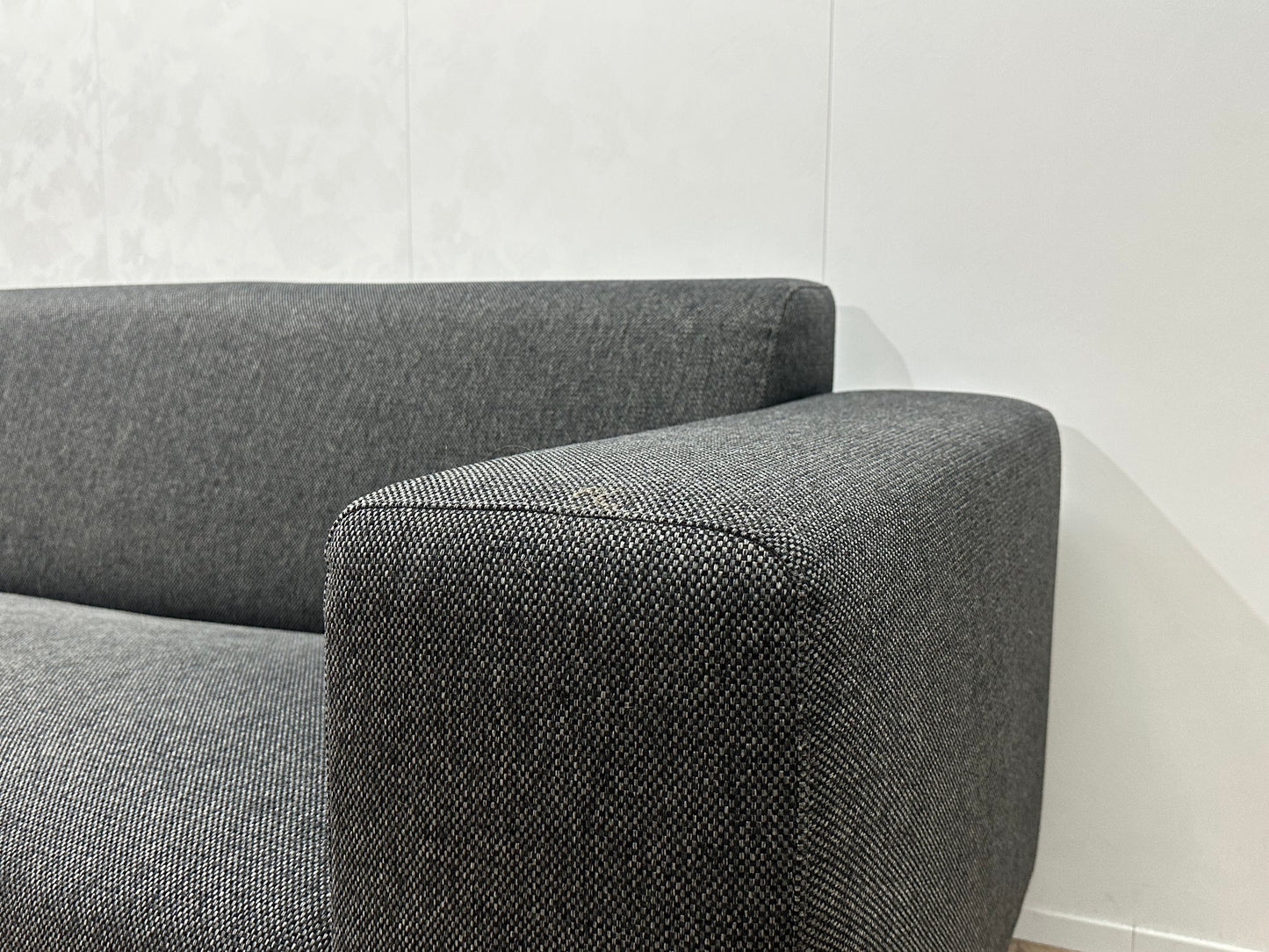 Antraciet Hoekbank ~ Vaste Kussens