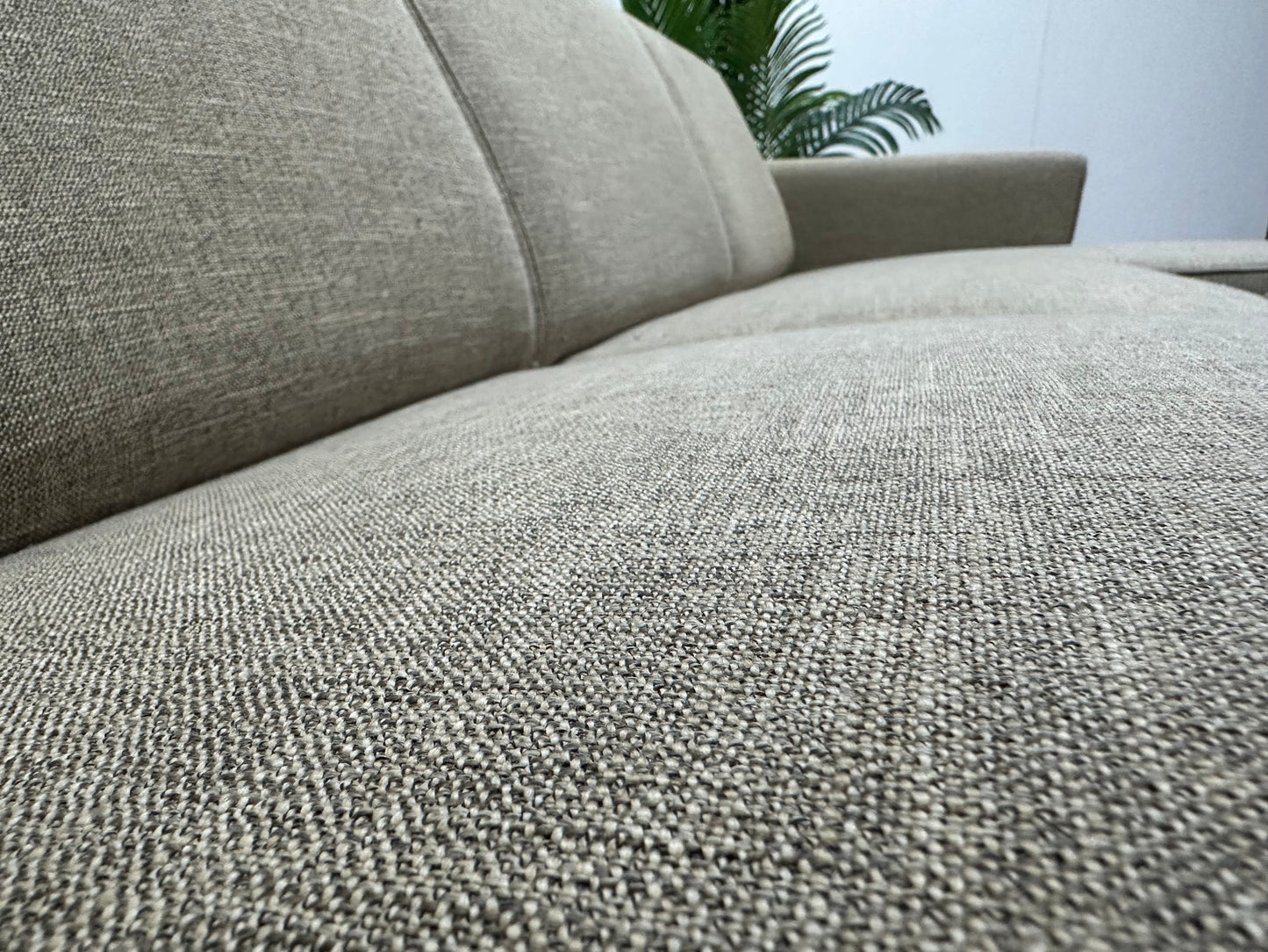 Beige Hoekbank ~ Vaste Kussens
