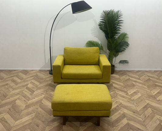 Gele Fauteuil Inc Hocker ~ Losse Kussens Met Afneembare Hoezen