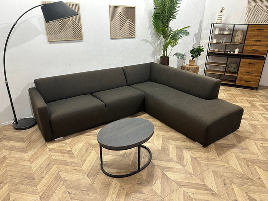 Montèl Antraciet Hoekbank ~ Vaste Kussens