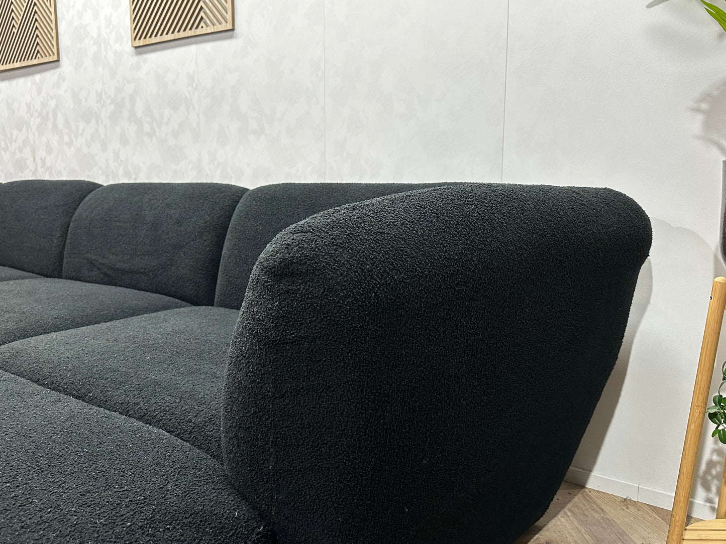 Zwarte Bouclé U Bank