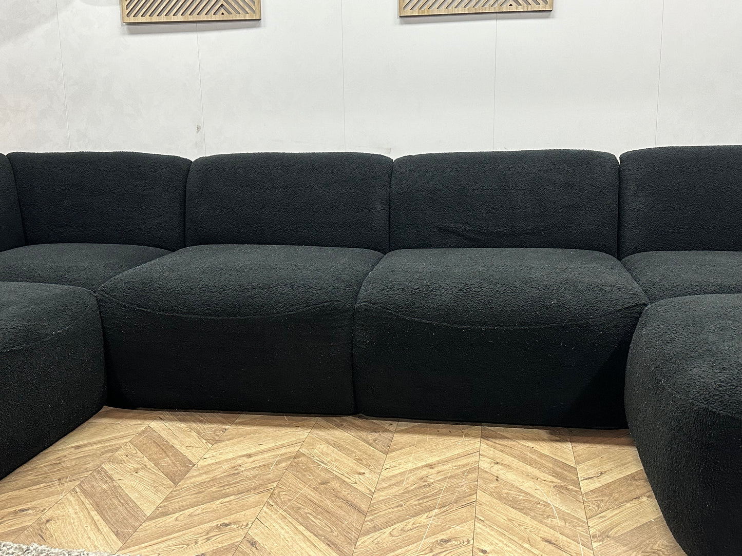 Zwarte Bouclé U Bank