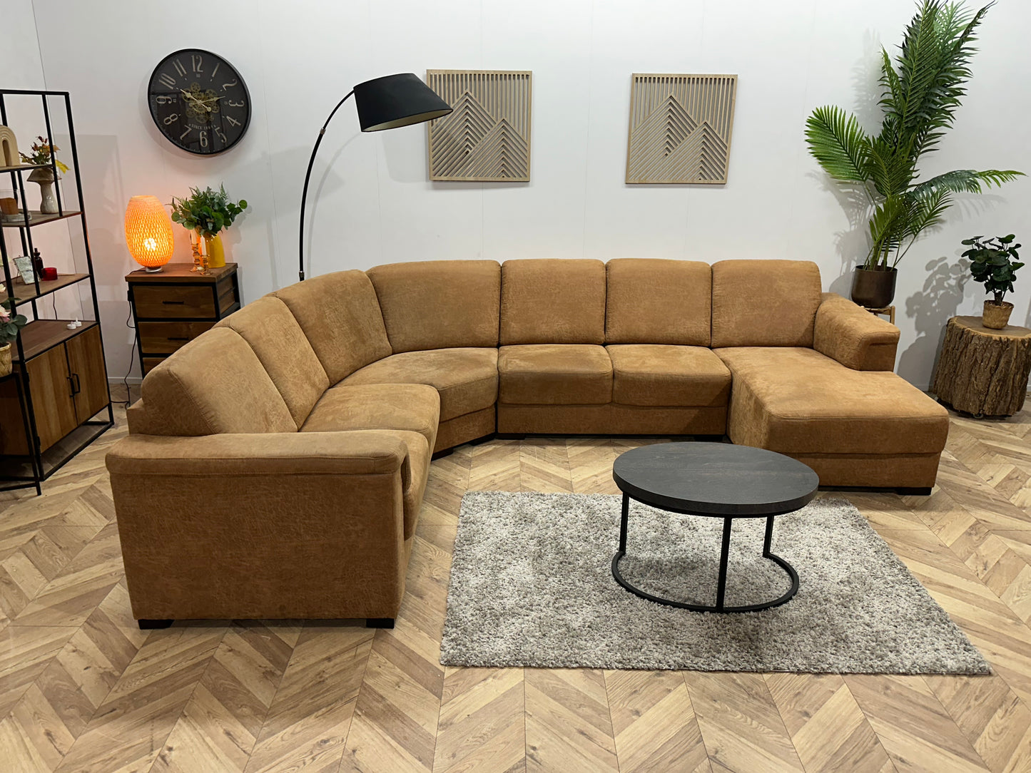 Cognac Bruine Suède Stoffen U Bank ~ Vaste Kussens