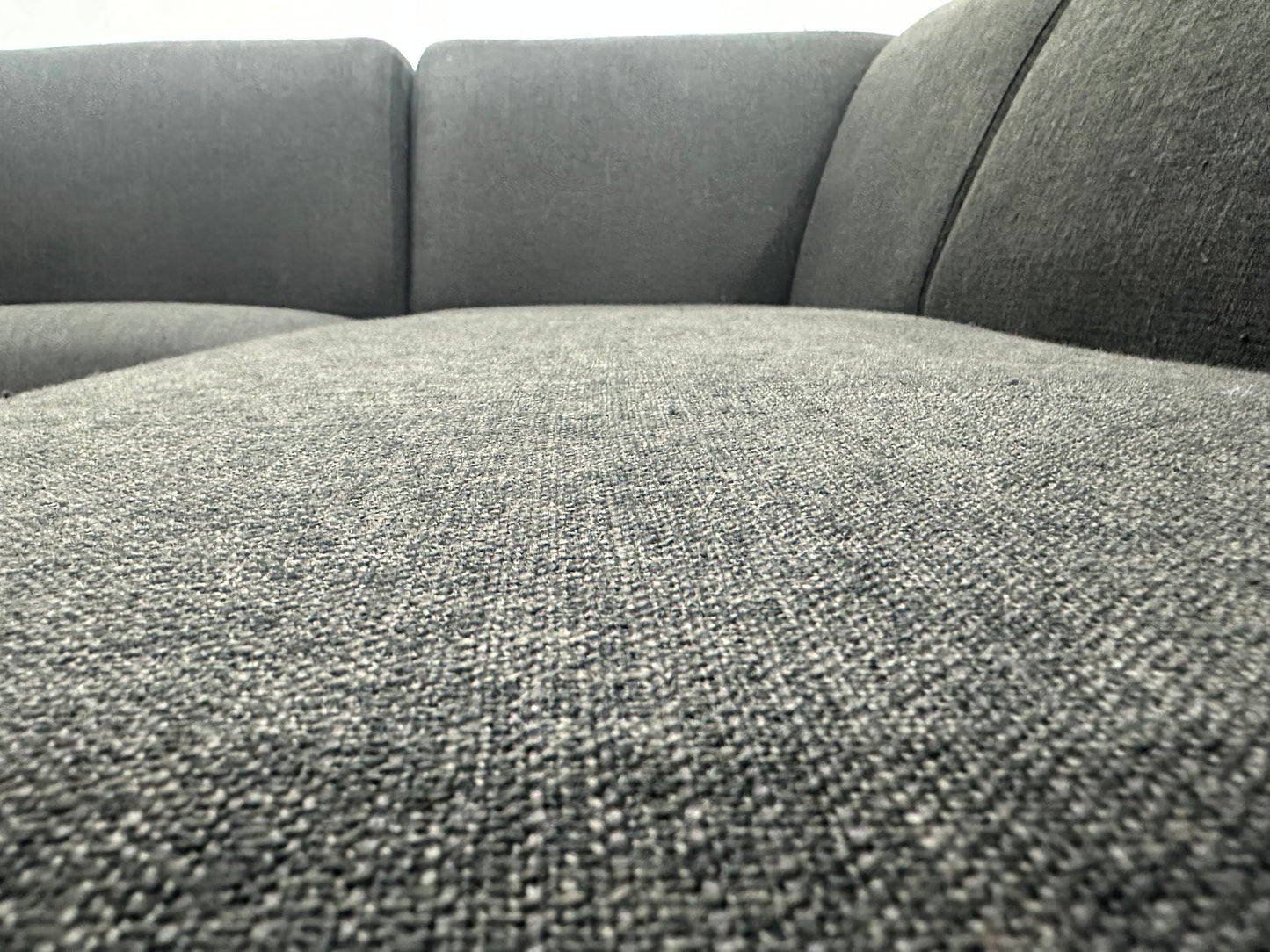 Antraciet Hoekbank ~ Vaste Kussens