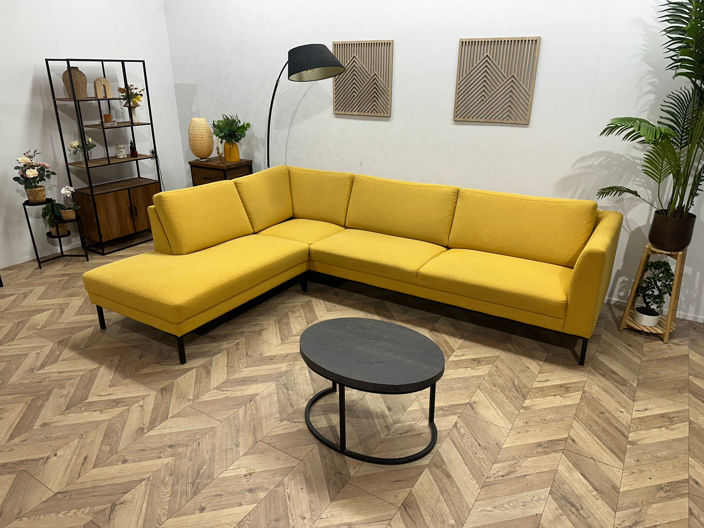 Gele Hoekbank ~ Losse Rugkussens Met Afneembare Hoezen