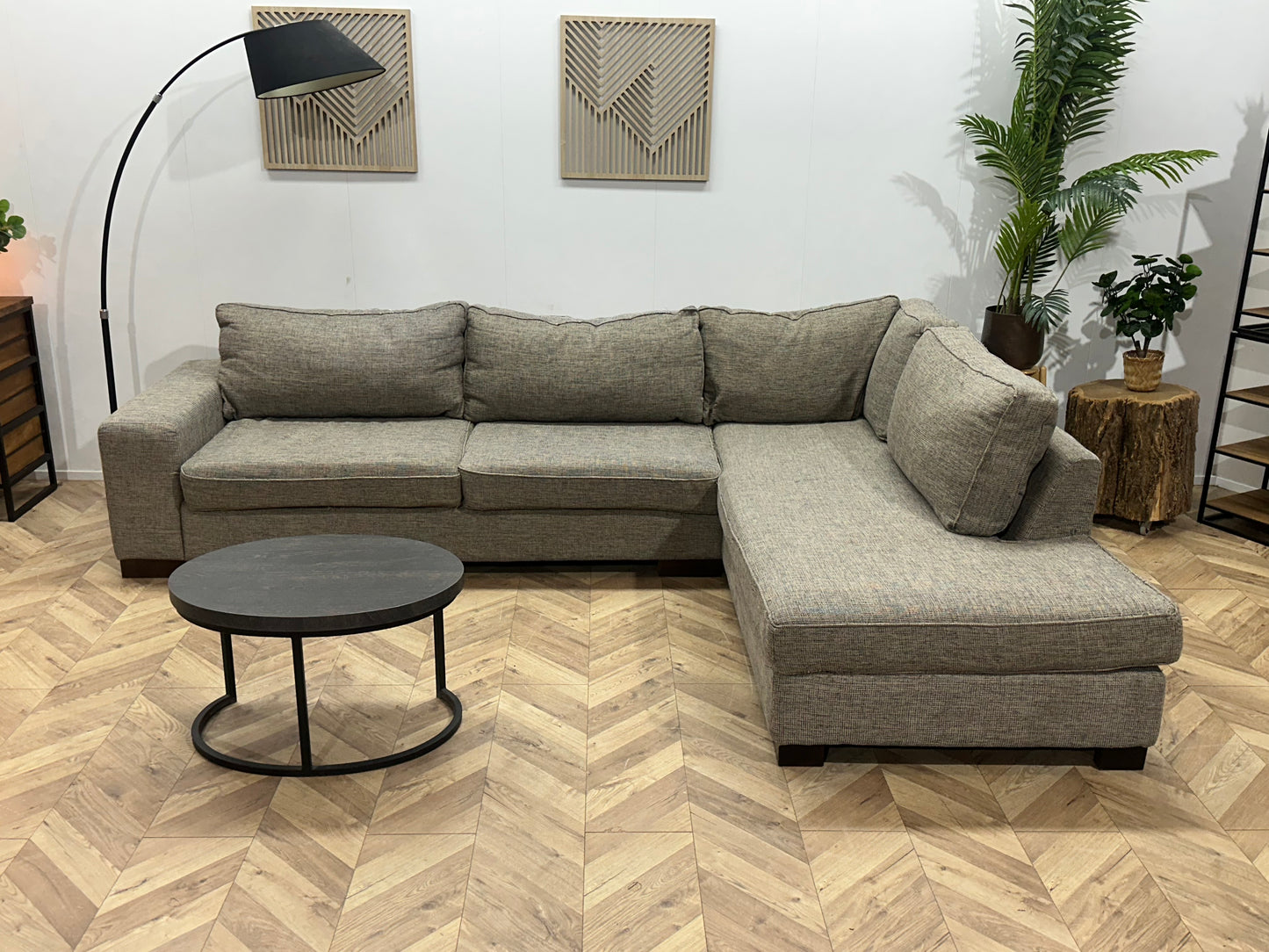 Goossens Grijze Hoekbank ~ Losse Kussens Met Afneembare Hoezen